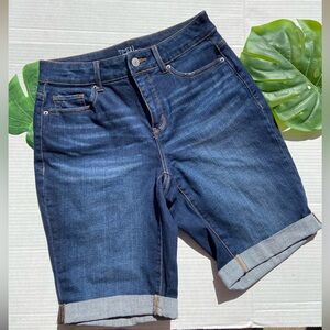 Time & Tru Mid Rise Jean Tom Boy Shorts